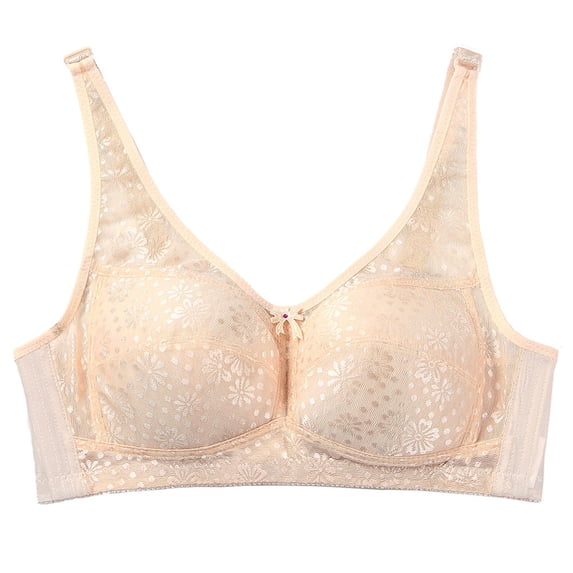 LNWUY Women's Minimizer Bras Comfort Cushion Strap Wirefree Full Coverage Large Bust Non-Padded Bra Yellow XXXL
