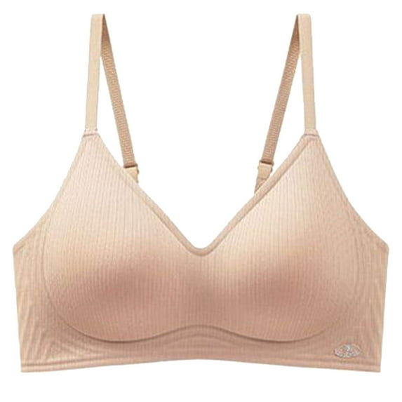 LNWUY Women's Perfect Coverage Wireless Seamless T-Shirt Bra, Lightweight Comfort Breathable Daily Bras Yellow XXL