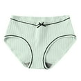 thumbnail image 1 of LNWUY Women's Solid Color Soft Comfortable Breathable Panties Cute Pure Cotton Briefs Underwear Green L, 1 of 7
