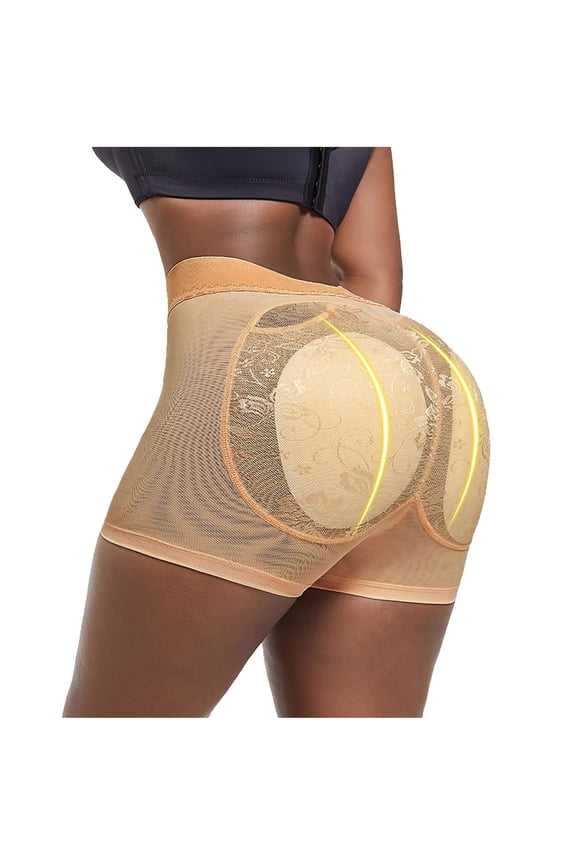 Women's Solid Color Tummy Tucking Bottom Lifting Hip Large Size Tight Girdle Waist Shaping Pants Shaping Bottoms White XXXL