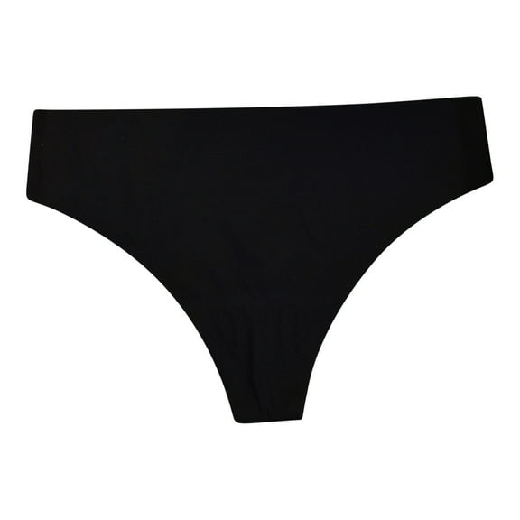 LNWUY Women's Underwear Seamless Thong T Back Panty Cotton Breathable Thongs Panties for Women Black M
