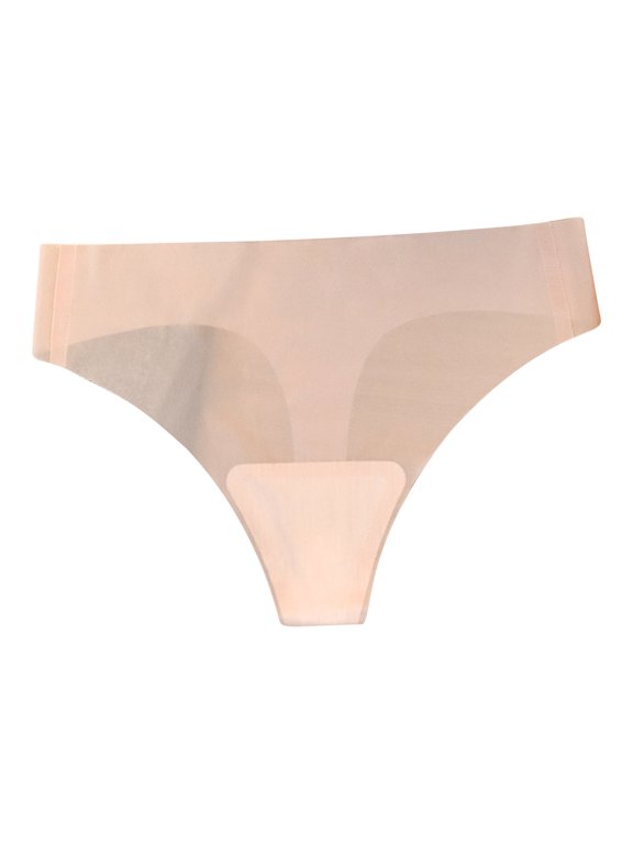 Women's Underwear Seamless Thong T Back Panty Cotton Breathable Thongs Panties for Women Pink M