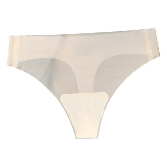 LNWUY Women's Underwear Seamless Thong T Back Panty Cotton Breathable Thongs Panties for Women Yellow M