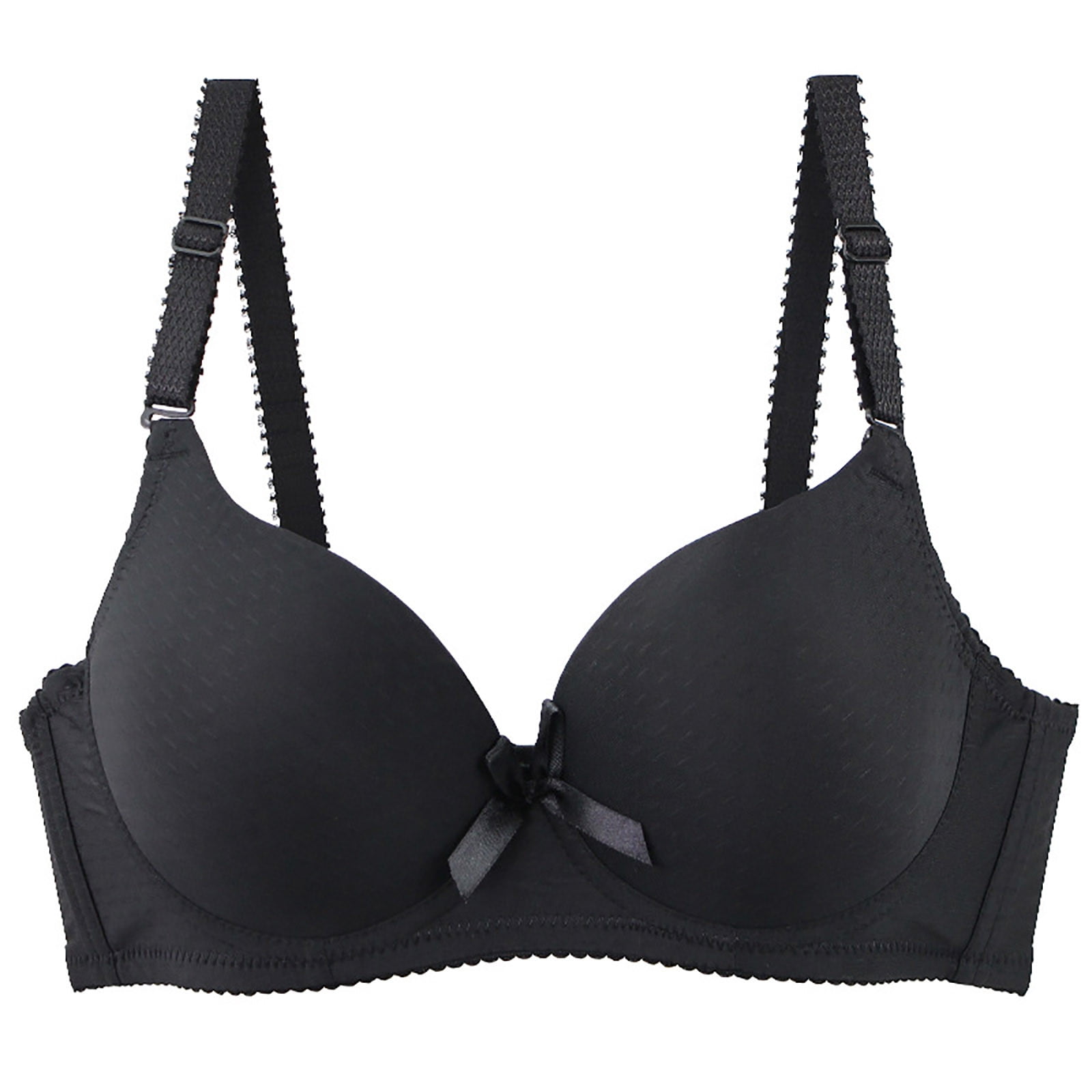 LNWUY Women's Underwear Solid Color Glossy Non-marking Bra Plus Size ...