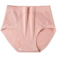thumbnail image 1 of LNWUY Womens Cute Lace Printed Panties Underwear Soft Breathable Comfortable High Waist Cotton Panty Pink 6XL, 1 of 9