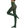 thumbnail image 1 of LNWUY Womens Fashion Solid Color High Elasticity Stockings Bottom Pantyhose Green L, 1 of 2