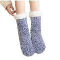 thumbnail image 1 of LNWUY Womens Fuzzy Socks Fluffy Winter Warm Fleece Lining Thick Thermal Cozy Plush Socks Blue Free Size, 1 of 4