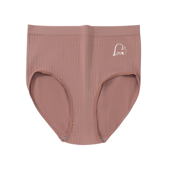 LNWUY Womens High Waisted Underwear High-Cut Soft Stretch Briefs Ladies Cheeky Bikini Panties Brown XXXXL