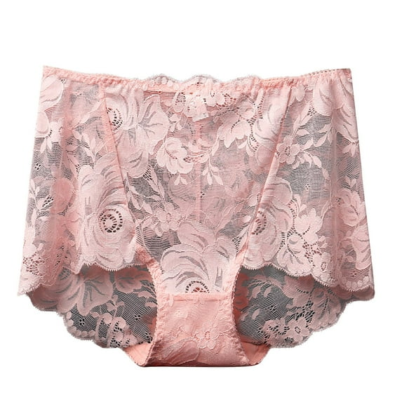 LNWUY Womens Lace Boyshort Cheeky Panties Plus Size Underwear Briefs Panty Soft Stretch Hipster Pink XXXXL