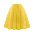 thumbnail image 1 of LNWUY Womens Midi Tutu Skirts Layered Tulle Skirt Elastic Waist A-Line Mesh Petticoat Princess Fluffy Skirt for Prom Tutu Skirt Mesh Skirt Gold L, 1 of 2