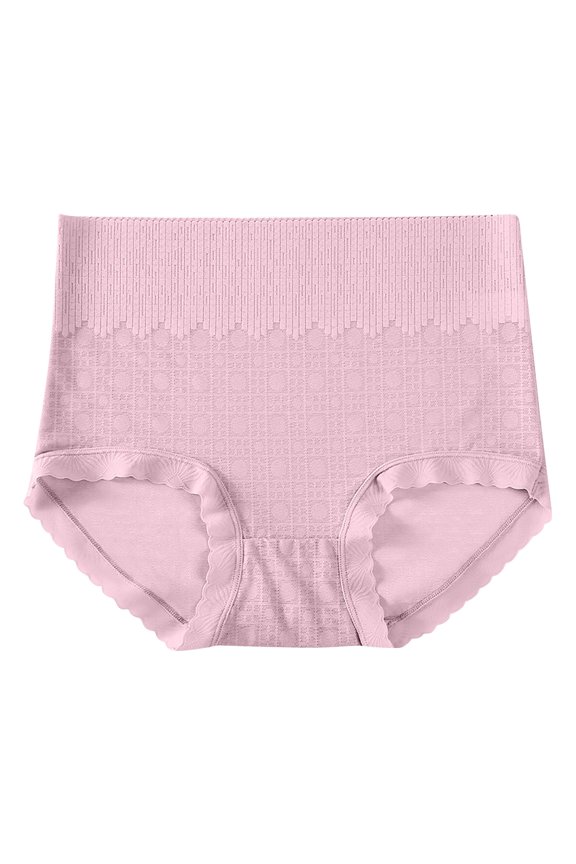 Womens Panties Body Waist Brief Soft Stretch Comfy Brief Multipack High Waist Seamless Underwear Pink XL