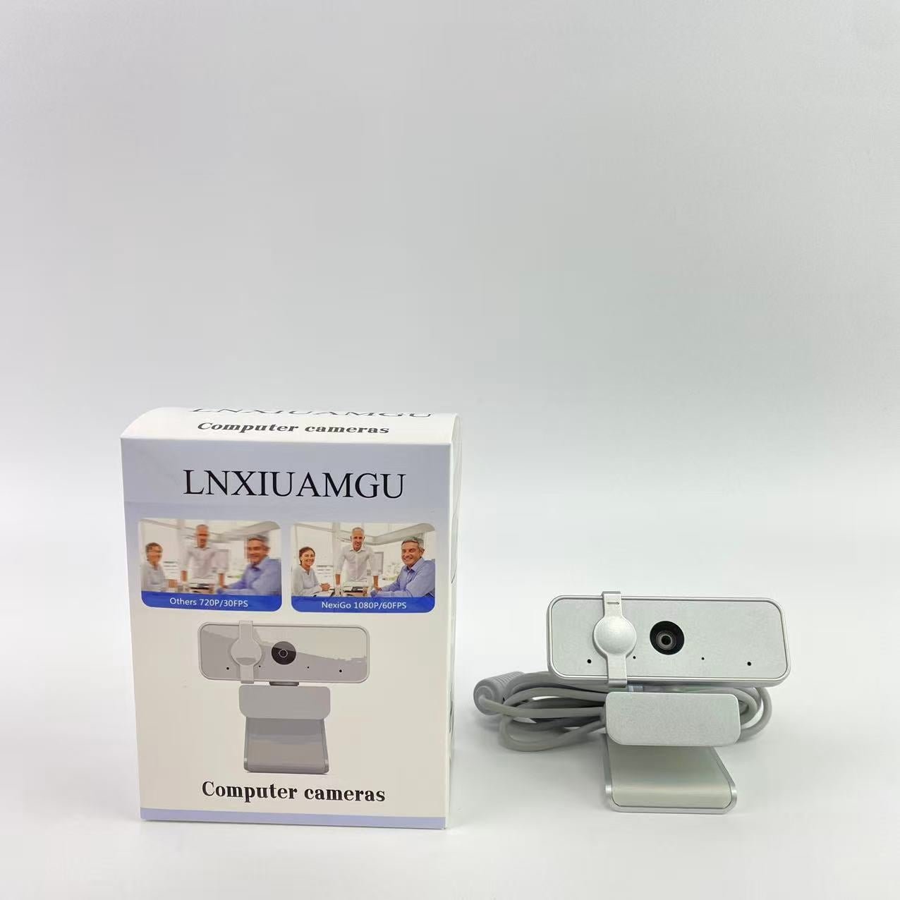 LNXIUAMGU Computer cameras,HD 1080p Webcam (300 FHD) - Monitor Camera with 95° Wide Angle, 360° Rotation Pan & Tilt, Dual Microphones