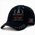 thumbnail image 1 of LNZGNM 9/11 Baseball Caps for Men Women Never Forget Embroidered 25 Years September 11 Never Forget Lightweight Comfortable Headwear,Gray(One Size), 1 of 2
