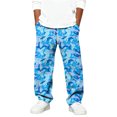 thumbnail image 1 of LNZGNM Baggy Sweat Pants for Boys Camo Graphic Print Lounge Pants Casual Track Pants Drawstring Elastic Waist Uncuffed Trousers with Pockets for Daily Wear 3-15 Years, Light Blue, 1 of 8