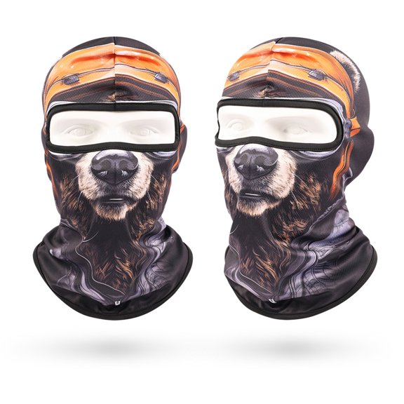 LNZGNM Bear Face Print Head Wraps for Unisex Nose Vent Reinforced Edge Cozy Skin Friendly Snug Fit