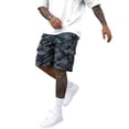 thumbnail image 1 of LNZGNM Cargo Shorts for Men Loose Fit Camo Work Shorts Elastic Waist Drawstring Short Pants Athletic Sports Shorts with Pockets,Gray M, 1 of 6