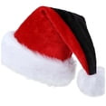 thumbnail image 1 of LNZGNM Christmas Unisex Plush Santa Hat, Festive Holiday Hat for Christmas Parties, Go-to Staple, Simple Style Hat,Red(One Size), 1 of 6