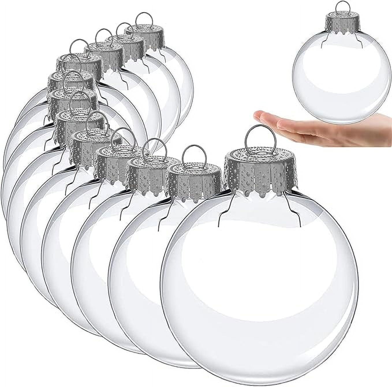 LNZGNM Clear Fillable Balls Ornament,DIY Clear Plastic Ornaments Balls
