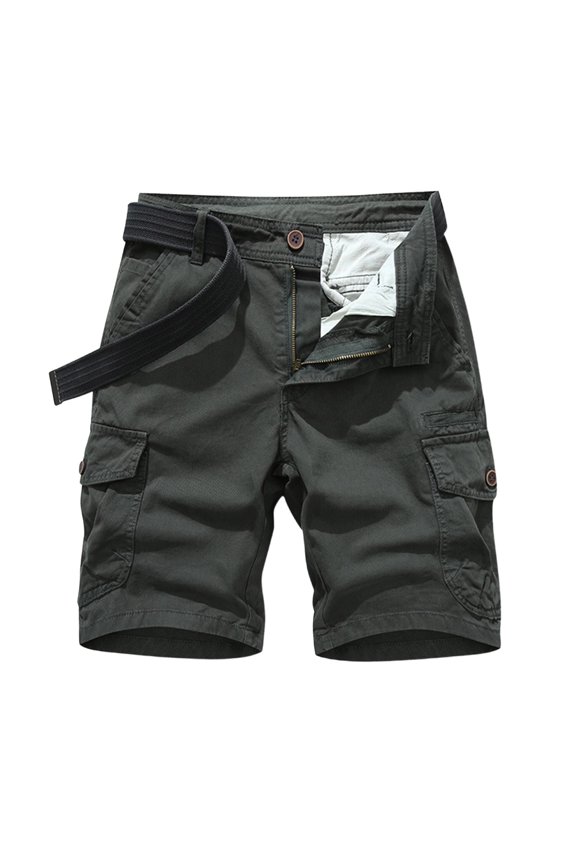Gray Cargo Shorts for Men Vintage Loose Shorts Stylish Expandable Waist Work Shorts Running Shorts with Muti Pockets,Gray S