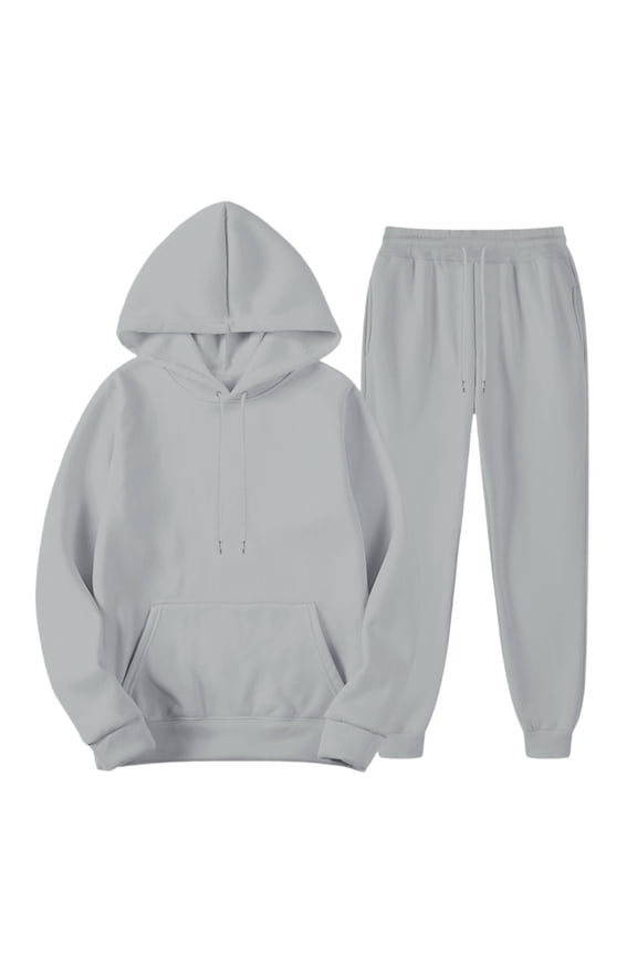 Gray Sweat Suits Men Sports Mens Track Suits 2 Piece Set Casual Sweatshirt and Sweatpants Set Fall Outfits Athletic Outfit Sets, Light Gray M