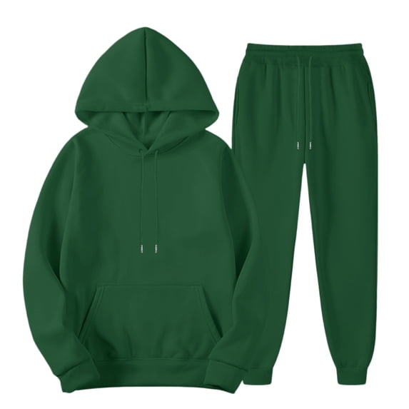 LNZGNM Green Track Suits Mens Athletic Men Sweatsuits Sets Autumn Hooded Sweatshirt and Sweatpant Casual Sweatpants Set Athletic Outfit Sets, Green 3XL
