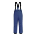 thumbnail image 1 of LNZGNM Kids Snow Bibs 8-12Y Insulated Waterproof Cozy Ski Pants Windproof Warm Skiing Cargo Pants Winter Cute Snowboard Overalls with Zipper Pockets for Girls Boys for Cold Weather, Sky Blue, L, 1 of 8