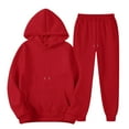 thumbnail image 1 of LNZGNM Men Sweatsuits Sets Workout Track Suits Mens Casual Hoodie and Sweatpants Set Fall Jogging Suits Sets Athletic Outfit Sets, Red XL, 1 of 6