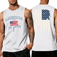 thumbnail image 1 of LNZGNM Men's 250 Anniversary USA Tank Tops Plus Size American Flag Sleeveless Shirt Muscle Graphic Tank Tops Athletic Beach Summer Tee,White L, 1 of 4