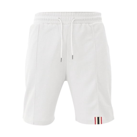 LNZGNM Men's Athletic Shorts Drawstring Elastic Waist Sports Shorts Stylish Lightweight Breathable Short Pants Running Shorts with Pockets,White M