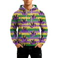 thumbnail image 1 of LNZGNM Men's Carnival Hooded Pullover Carnival Graphic Printed Oversized Sweatshirt with Pockets Long Sleeve Pullover Fashion Winter Top,Army Green S, 1 of 6