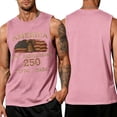 thumbnail image 1 of LNZGNM Men's Workout Tank Tops Plus Size American Flag Sleeveless Shirts Muscle Graphic Patriotic Tank Tops Casual Beach Summer Tee Tops,Pink 4XL, 1 of 4