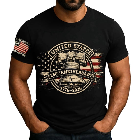 LNZGNM Mens American Flag Shirts 250th Anniversary Short Sleeve T-Shirts Fashion Crewneck Patriotic Shirt Outdoor Tees,Black 3XL