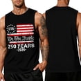 thumbnail image 1 of LNZGNM Mens American Flag Tank Tops Big and Tall Sleeveless Patriotic Shirts Stylish Muscle Graphic Tank Tops Memorial Day Tee Shirts,Black 5XL, 1 of 3