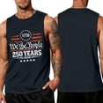 thumbnail image 1 of LNZGNM Mens American Flag Tank Tops Plus Size Sleeveless Patriotic Shirt Muscle Graphic Tank Tops Casual Outdoor Tee Shirts,Navy S, 1 of 4