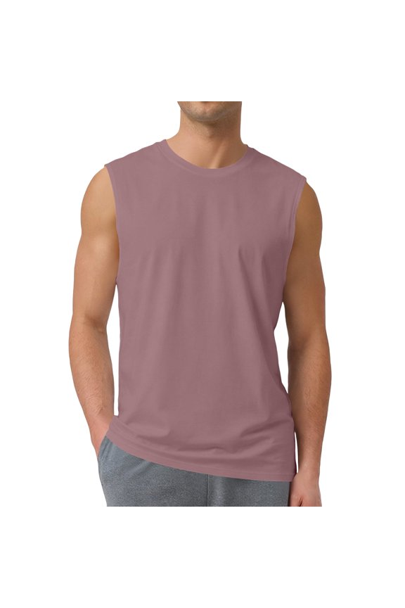 Mens Basic Tank Top Crew Neck Slim Fit Workout Running Layering Daily Casual Summer Athletic Tank Top for Men,()