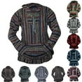 thumbnail image 1 of LNZGNM Mens Mexican Baja Hoodie Long Sleeve Classic Mexican Baja Hoodie Pullover Drawstring Fashion Jerga Hoodies Camo Hoodie with Pocket, Multicolor XL, 1 of 4