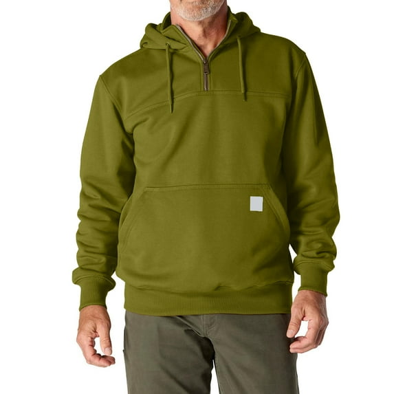 LNZGNM Mens Quarter Zip Pullover Hoodies Long Sleeve Mock Neck Quarter Zip Sweatshirt Casual 1/4 Zip Pullover Hoodies Mens Fall Lightweight Men's Shirts, Light Green XL