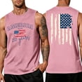 thumbnail image 1 of LNZGNM Mens Workout Tank Tops Plus Size American Flag Sleeveless Shirt Muscle Graphic Patriotic Tank Tops Casual Beach Summer Tee,Pink 2XL, 1 of 4