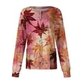 thumbnail image 1 of LNZGNM Scrub Jacket for Women Long Sleeve Button Front Leaf Print Lightweight with Chest Pocket Stretch Healthcare Daily Shift,Multicolor(M), 1 of 3