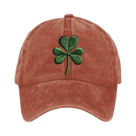 LNZGNM Shamrock Irish Embroidery Dad Hats for Men & Women Distressed Multi Color Adjustable Baseball Cap Casual Outdoor Travel Sun Hat,Saffron
