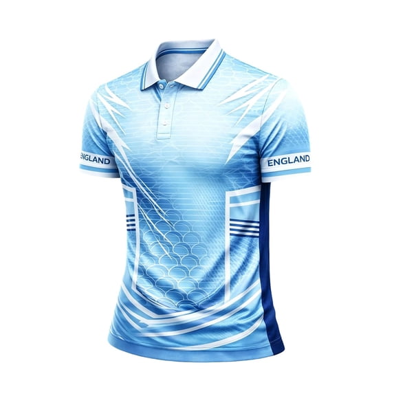 LNZGNM Soccer Jersey for Men Short Sleeve Soccer Print Polo Shirt,Graphic Sports Jersey for Match Day Fan Outfit,Royal Blue(XXXXXL)
