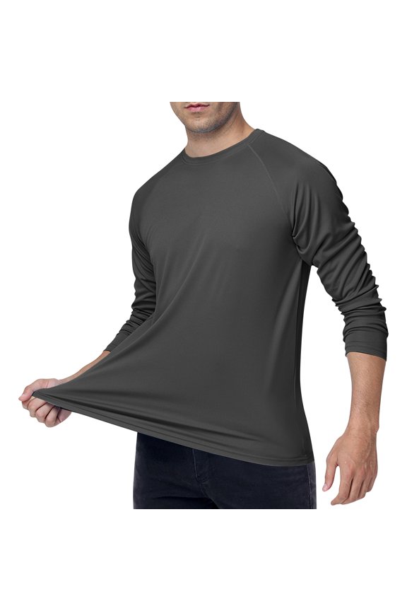 Sun Shirts for Men UPF 50+ UV Protection Rash Guard Lightweight Quick Dry Long Sleeve T Shirts Athletic Outdoor Tee Shirts,Dark Gray S