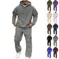 thumbnail image 1 of LNZGNM Sweatsuits for Men Athletic Mens Track Suits 2 Piece Set Casual Hoodie and Sweatpants Set Fall Jogging Suits Sets with Pockets, Gray M, 1 of 9