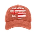 thumbnail image 1 of LNZGNM Unisex 250th Anniversary USA Hat Patriotic Baseball Hat Retro Adjustable Washed Golf Cap Memorial Day Dad Hats,Saffron, 1 of 5