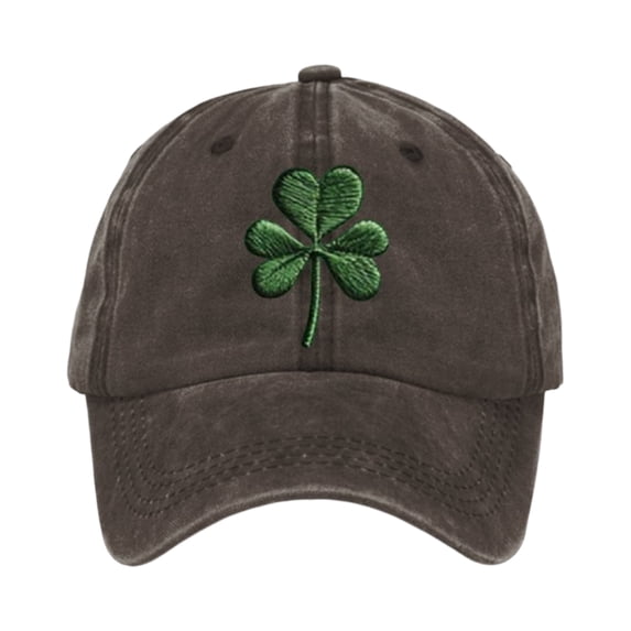 LNZGNM Unisex Multi Color Baseball Cap Shamrock Graphic Embroidered Adjustable Dad Hat Vintage Distressed Sun Hat,Coffee
