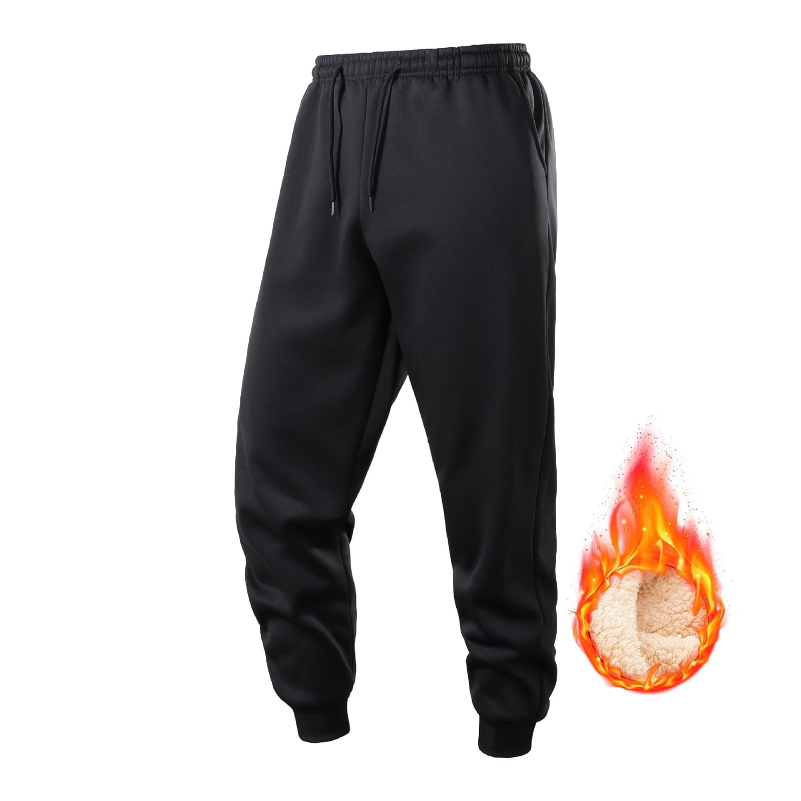LNZGNM Winter Pants for Men Outdoor Warm Fleece Lined Pants Elastic ...