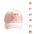 LNZGNM Women Breast Cancer Baseball Cap Casual Sparkle Embellished Sun ...