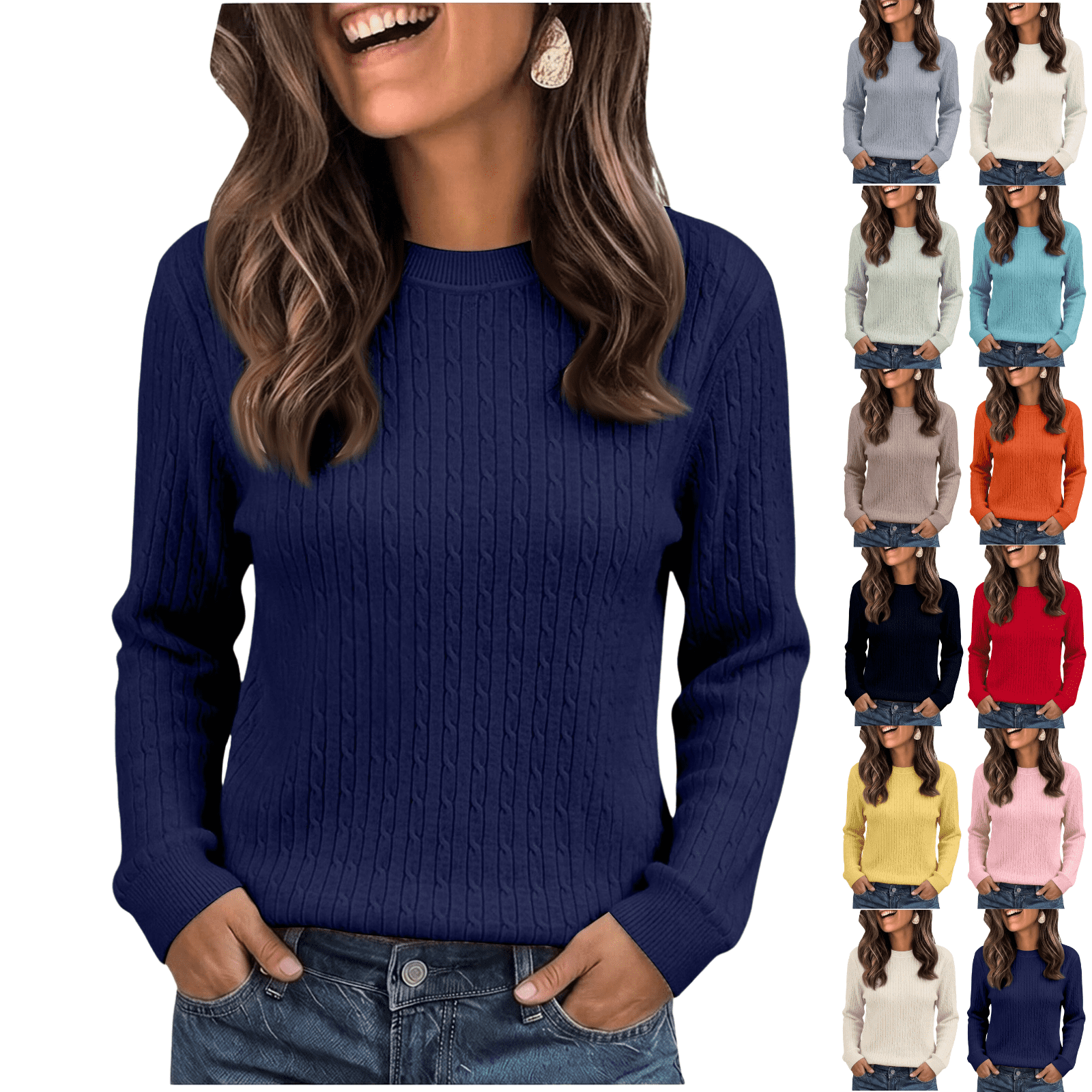 LNZGNM Womens Sweaters Roll Tab Sleeve Lightweight Knit Ribbed Texture ...