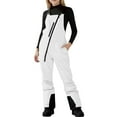 thumbnail image 1 of LNZGNM Snow Pants Kids Waterproof Adjustable Strap Ski Pants Athletic Zip up Romper with Pockets for Outdoor, White, 1 of 7