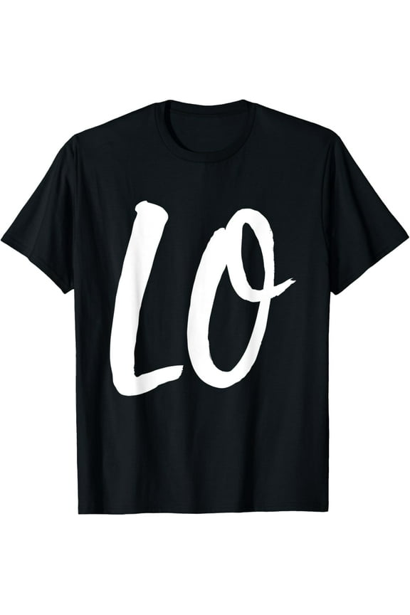 LO VE Love Matching Couple Husband Wife Valentine's Day Gift T-Shirt men and women can wear, black, white, gifts